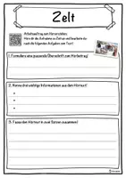 Vorschau - Unterrichtsreihen - Zelt Lückentext mit Wortspeicher Hörverstehen und Suchsel - Seite 3