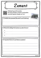 Vorschau - Unterrichtsreihen - Zement Lückentext mit Wortspeicher Hörverstehen und Suchsel - Seite 3