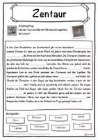 Vorschau - Unterrichtsreihen - Zentaur Lückentext mit Wortspeicher Hörverstehen und Suchsel - Seite 1