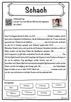 Vorschau - Unterrichtsreihen - Schach Lückentext mit Wortspeicher Hörverstehen und Suchsel - Seite 1