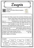 Vorschau - Unterrichtsreihen - Zeugnis Lückentext mit Wortspeicher Hörverstehen und Suchsel - Seite 1