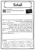 Vorschau - Unterrichtsreihen - Schall Lückentext mit Wortspeicher Hörverstehen und Suchsel - Seite 1