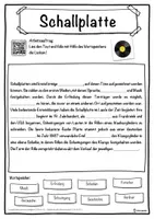 Vorschau - Unterrichtsreihen - Schallplatte Lückentext mit Wortspeicher Hörverstehen und Suchsel - Seite 1