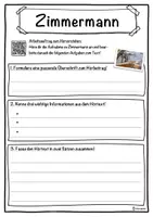 Vorschau - Unterrichtsreihen - Zimmermann Lückentext mit Wortspeicher Hörverstehen und Suchsel - Seite 3