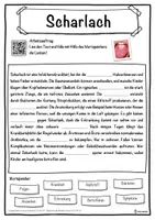 Vorschau - Unterrichtsreihen - Scharlach Lückentext mit Wortspeicher Hörverstehen und Suchsel - Seite 1