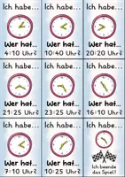 Vorschau - Spiele - Uhrzeiten Spiel | Ich habe, wer hat? Uhr lesen lernen Grundschule - Seite 3