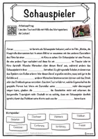 Vorschau - Unterrichtsreihen - Schauspieler Lückentext mit Wortspeicher Hörverstehen und Suchsel - Seite 1