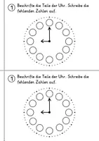 Vorschau - Arbeitsblätter - Uhr lesen lernen Grundschule | Miniheft Uhrzeiten und Zeitverständnis - Seite 2