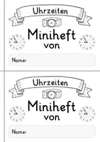 Vorschau - Arbeitsblätter - Uhr lesen lernen Grundschule | Miniheft Uhrzeiten und Zeitverständnis - Seite 1