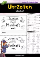 Vorschau - Arbeitsblätter - Uhr lesen lernen Grundschule | Miniheft Uhrzeiten und Zeitverständnis - Deckblatt