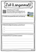Vorschau - Unterrichtsreihen - Zoll (Längenmaß) Lückentext mit Wortspeicher Hörverstehen und Suchsel - Seite 3