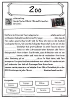 Vorschau - Unterrichtsreihen - Zoo Lückentext mit Wortspeicher Hörverstehen und Suchsel - Seite 1