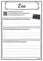 Vorschau - Unterrichtsreihen - Zoo Lückentext mit Wortspeicher Hörverstehen und Suchsel - Seite 3