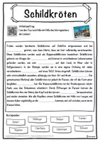 Vorschau - Unterrichtsreihen - Schildkröten Lückentext mit Wortspeicher Hörverstehen und Suchsel - Seite 1
