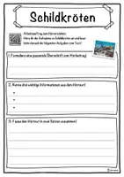 Vorschau - Unterrichtsreihen - Schildkröten Lückentext mit Wortspeicher Hörverstehen und Suchsel - Seite 3