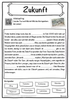 Vorschau - Unterrichtsreihen - Zukunft Lückentext mit Wortspeicher Hörverstehen und Suchsel - Seite 1