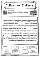 Vorschau - Unterrichtsreihen - Schlacht von Stalingrad Lückentext mit Wortspeicher Hörverstehen und Suchsel - Seite 1