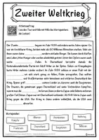 Vorschau - Unterrichtsreihen - Zweiter Weltkrieg Lückentext mit Wortspeicher Hörverstehen und Suchsel - Seite 1
