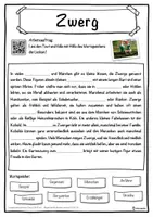 Vorschau - Unterrichtsreihen - Zwerg Lückentext mit Wortspeicher Hörverstehen und Suchsel - Seite 1