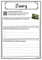 Vorschau - Unterrichtsreihen - Zwerg Lückentext mit Wortspeicher Hörverstehen und Suchsel - Seite 3