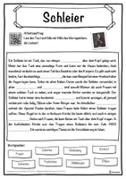 Vorschau - Unterrichtsreihen - Schleier Lückentext mit Wortspeicher Hörverstehen und Suchsel - Seite 1