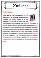 Vorschau - Unterrichtsreihen - Zwillinge Lückentext mit Wortspeicher Hörverstehen und Suchsel - Seite 2