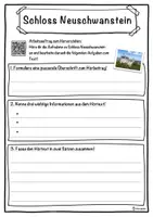 Vorschau - Unterrichtsreihen - Schloss Neuschwanstein Lückentext mit Wortspeicher Hörverstehen und Suchsel - Seite 3