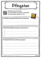 Vorschau - Unterrichtsreihen - Pfingsten Lückentext mit Wortspeicher Hörverstehen und Suchsel - Seite 3