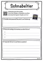 Vorschau - Unterrichtsreihen - Schnabeltier Lückentext mit Wortspeicher Hörverstehen und Suchsel - Seite 3