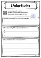 Vorschau - Unterrichtsreihen - Polarfuchs Lückentext mit Wortspeicher Hörverstehen und Suchsel - Seite 3