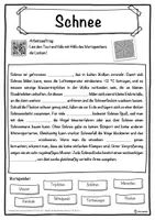 Vorschau - Unterrichtsreihen - Schnee Lückentext mit Wortspeicher Hörverstehen und Suchsel - Seite 1