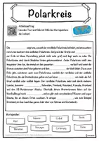 Vorschau - Unterrichtsreihen - Polarkreis Lückentext mit Wortspeicher Hörverstehen und Suchsel - Seite 1