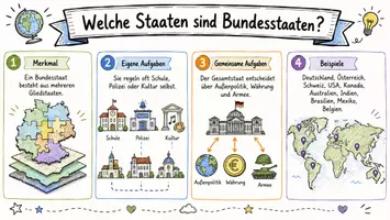 Vorschau - Arbeitsblätter - Arbeitsblätter "Welche Staaten sind Bundesstaaten?" + Lösung & MP3 + Infografik - Seite 3
