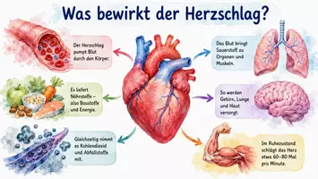 Vorschau - Arbeitsblätter - Arbeitsblätter zum Thema "Was bewirkt der Herzschlag?" + Lösung & MP3 + Mindmap + Infografik - Seite 1