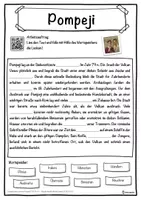 Vorschau - Unterrichtsreihen - Pompeji Lückentext mit Wortspeicher Hörverstehen und Suchsel - Seite 1