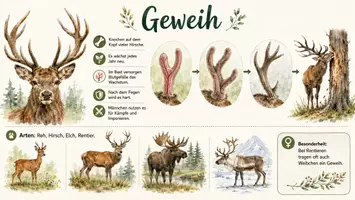 Vorschau - Arbeitsblätter - Arbeitsblatt zum Thema "Geweih" + Onlineübung & MP3 + Infografik - Seite 2