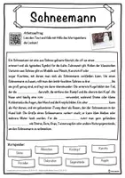 Vorschau - Unterrichtsreihen - Schneemann Lückentext mit Wortspeicher Hörverstehen und Suchsel - Seite 1
