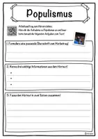 Vorschau - Unterrichtsreihen - Populismus Lückentext mit Wortspeicher Hörverstehen und Suchsel - Seite 3