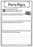 Vorschau - Unterrichtsreihen - Porta Nigra Lückentext mit Wortspeicher Hörverstehen und Suchsel - Seite 3