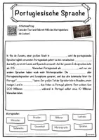 Vorschau - Unterrichtsreihen - Portugiesische Sprache Lückentext mit Wortspeicher Hörverstehen und Suchsel - Seite 1
