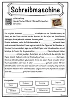 Vorschau - Unterrichtsreihen - Schreibmaschine Lückentext mit Wortspeicher Hörverstehen und Suchsel - Seite 1