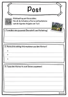 Vorschau - Unterrichtsreihen - Post Lückentext mit Wortspeicher Hörverstehen und Suchsel - Seite 3