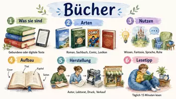Vorschau - Arbeitsblätter - Arbeitsblätter zum Thema "Was für Bücher gibt es?" + Lösung & MP3 + Infografik - Seite 3