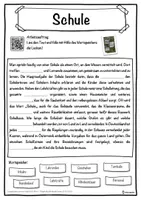 Vorschau - Unterrichtsreihen - Schule Lückentext mit Wortspeicher Hörverstehen und Suchsel - Seite 1