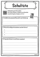 Vorschau - Unterrichtsreihen - Schultüte Lückentext mit Wortspeicher Hörverstehen und Suchsel - Seite 3