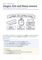 Vorschau - Arbeitsblätter - Längen, Zeit und Masse messen - Arbeitsheft - Seite 1