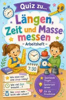 Vorschau - Arbeitsblätter - Längen, Zeit und Masse messen - Arbeitsheft - Deckblatt
