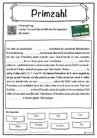 Vorschau - Unterrichtsreihen - Primzahl Lückentext mit Wortspeicher Hörverstehen und Suchsel - Seite 1