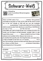 Vorschau - Unterrichtsreihen - Schwarz-Weiß Lückentext mit Wortspeicher Hörverstehen und Suchsel - Seite 1