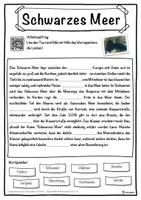 Vorschau - Unterrichtsreihen - Schwarzes Meer Lückentext mit Wortspeicher Hörverstehen und Suchsel - Seite 1